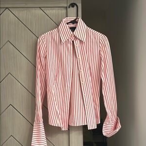 Zara - Striped Red and White Women's Top